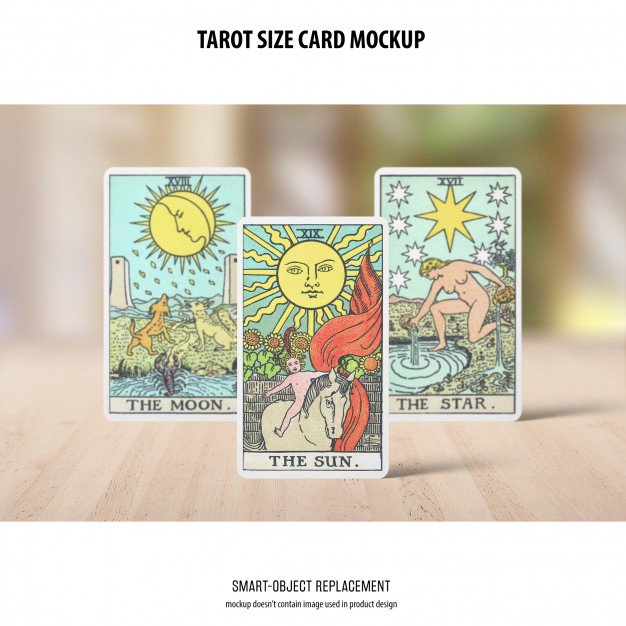 Tarot card mockup Free Psd