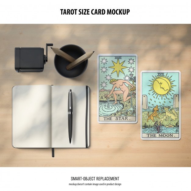 Tarot card mockup Free Psd