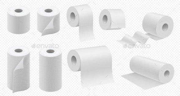 Toilet Paper Roll. Vector Kitchen Paper Towel