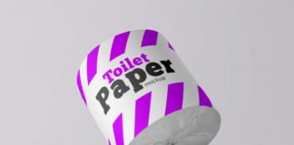 Toilet paper mockup Premium Psd