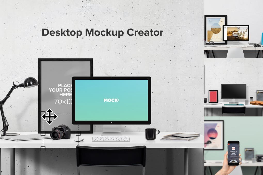 Ultra Realistic Desk PSD Mockup: