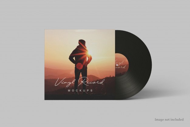 Vinyl record cover mockup Premium Psd