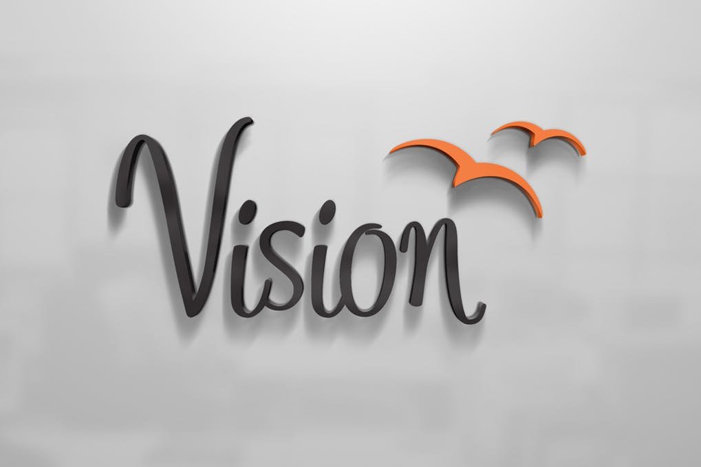 Vision 3D Logo Mockup