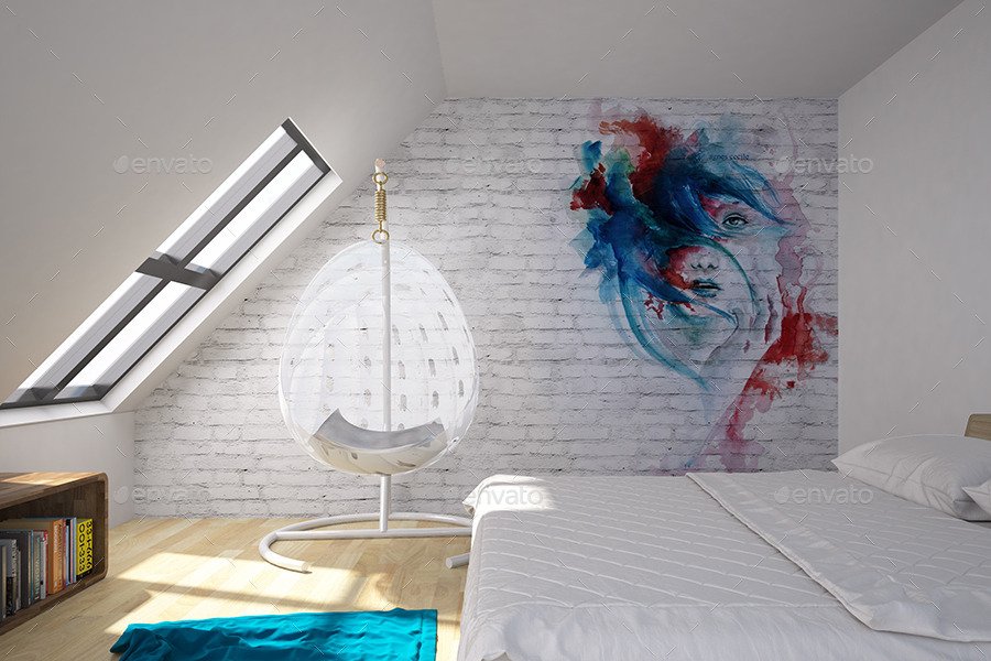 Wall Picture Art Mockup PSD