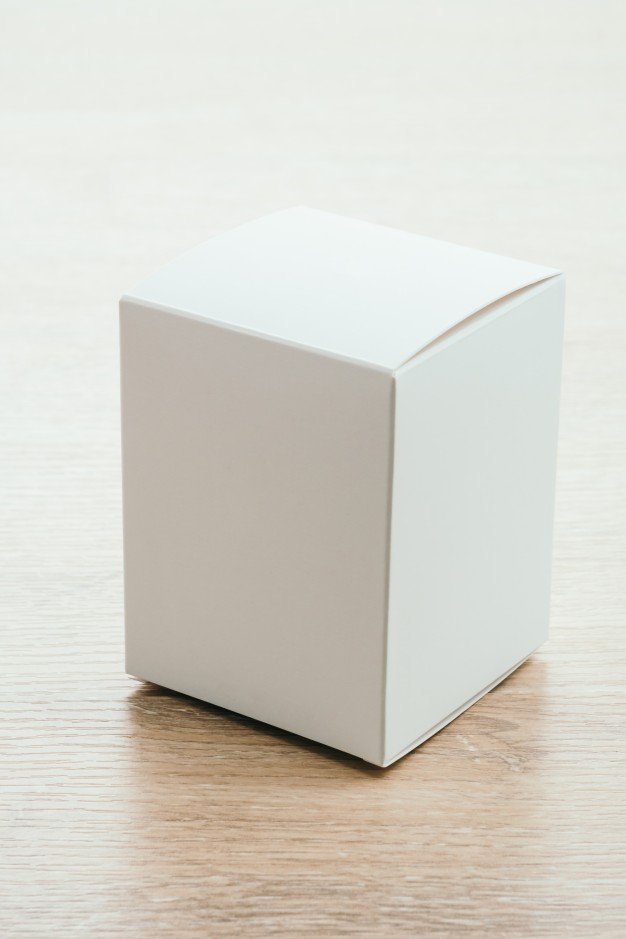 White Color Square Box Mockup