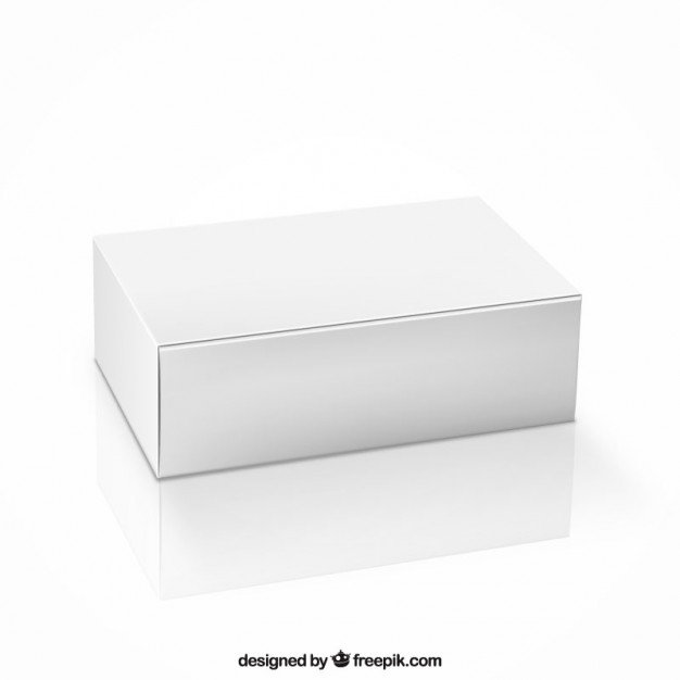White Rectangle Box Vector Design