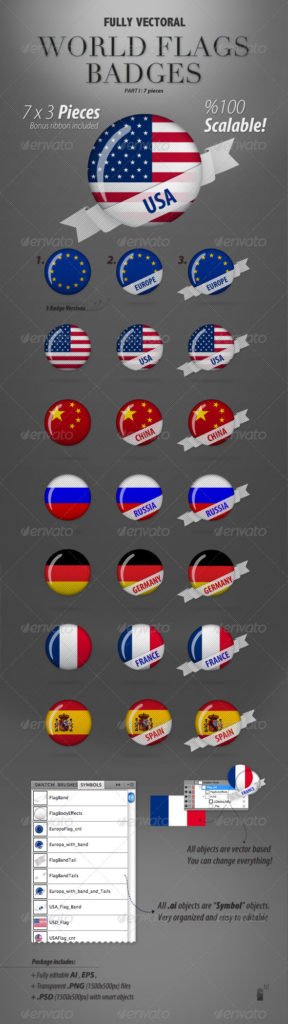 World Flag Badges