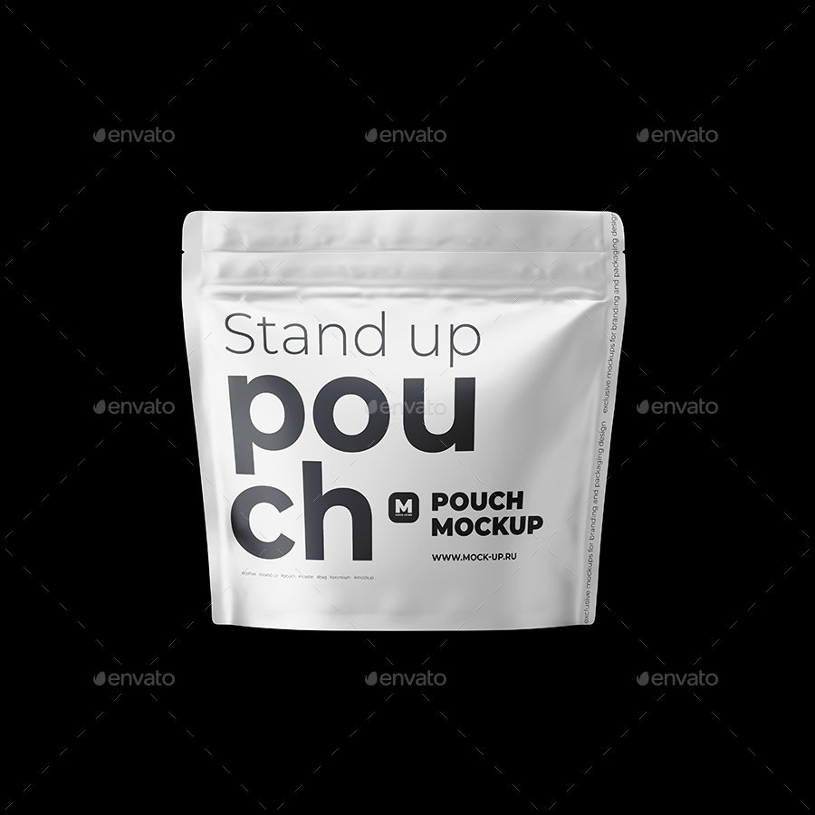 Zip Stand-up Pouch Mockup (square)