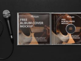 Free Album Cover Mockup PSD Template