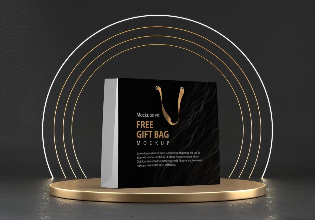 Free Paper Gift Bag Mockup PSD Template