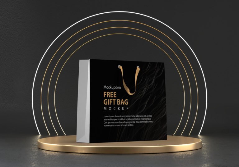 Free Gift Bag Mockup PSD Template