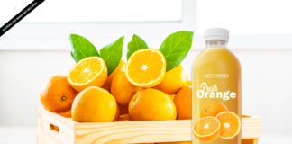 Juice Bottle Mockup Free PSD Template