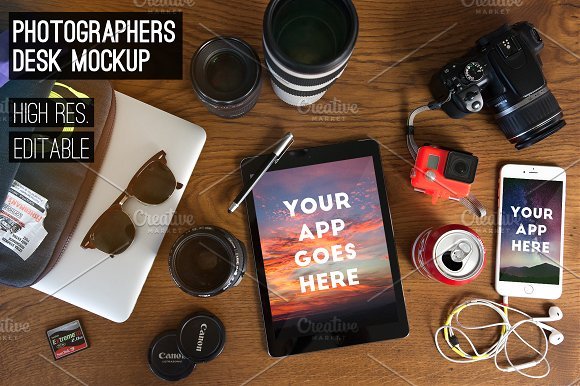 photographer's Desk Mockups: