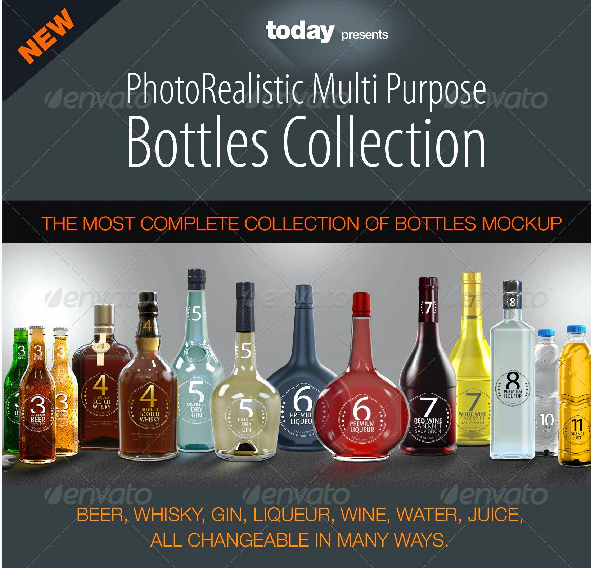 Bottles Mockup - Complete Collection