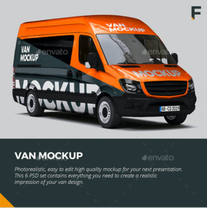 Download 41+ Best Free Van Mockup PSD & AI template For Delivery Car