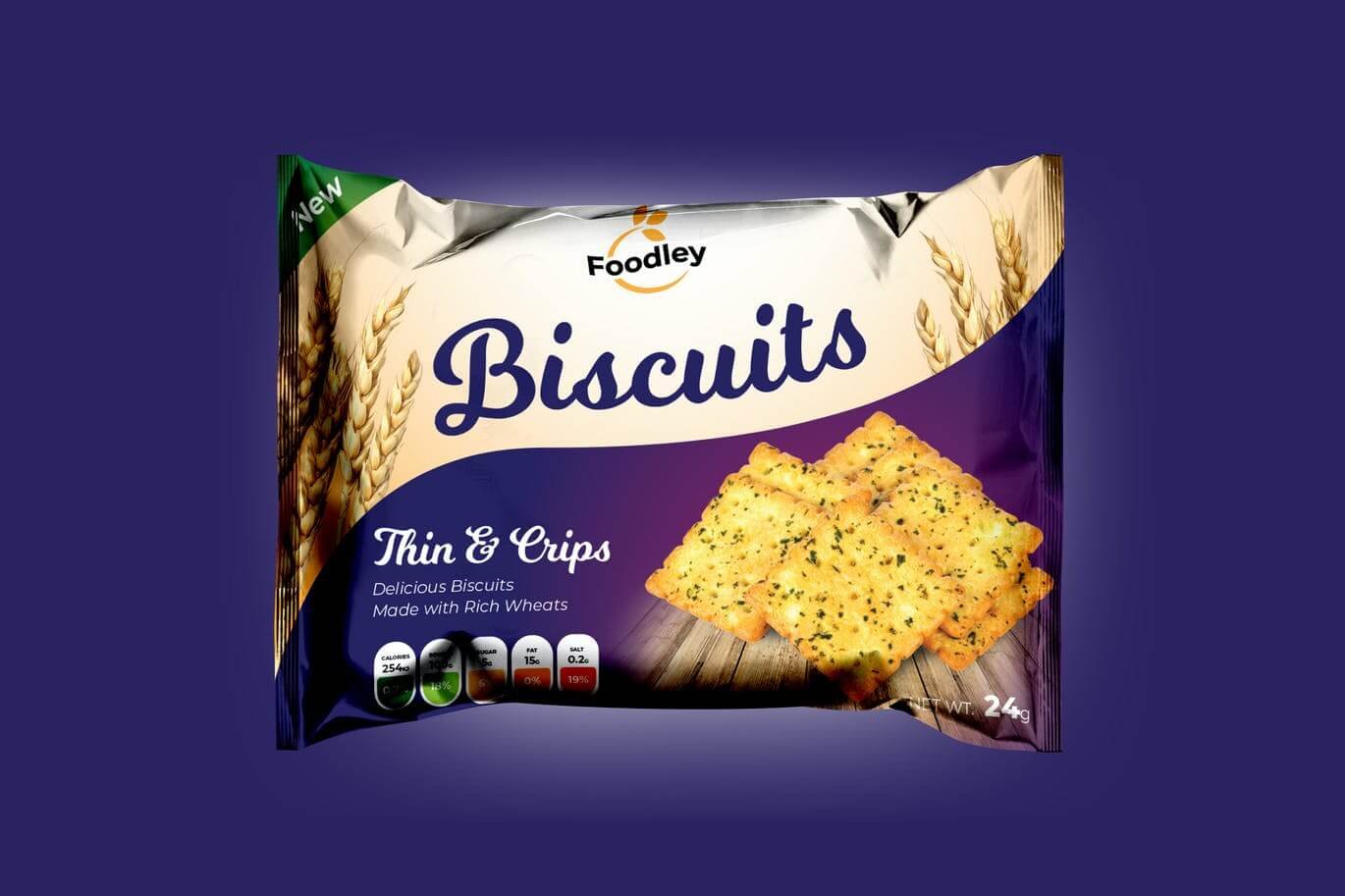 Biscuit Packaging Design - Scalable Template