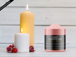 Candle Jar Mockup Free PSD Template