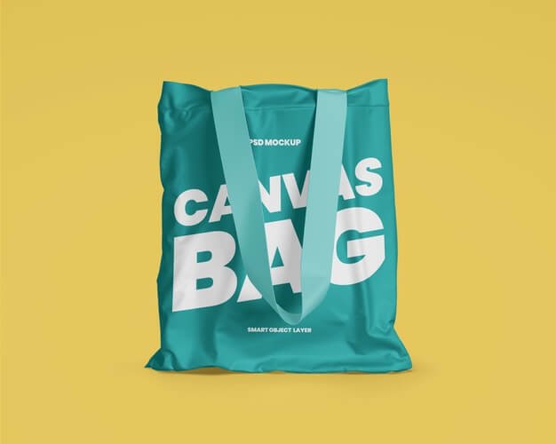 Canvas tote bag mockup Premium Psd