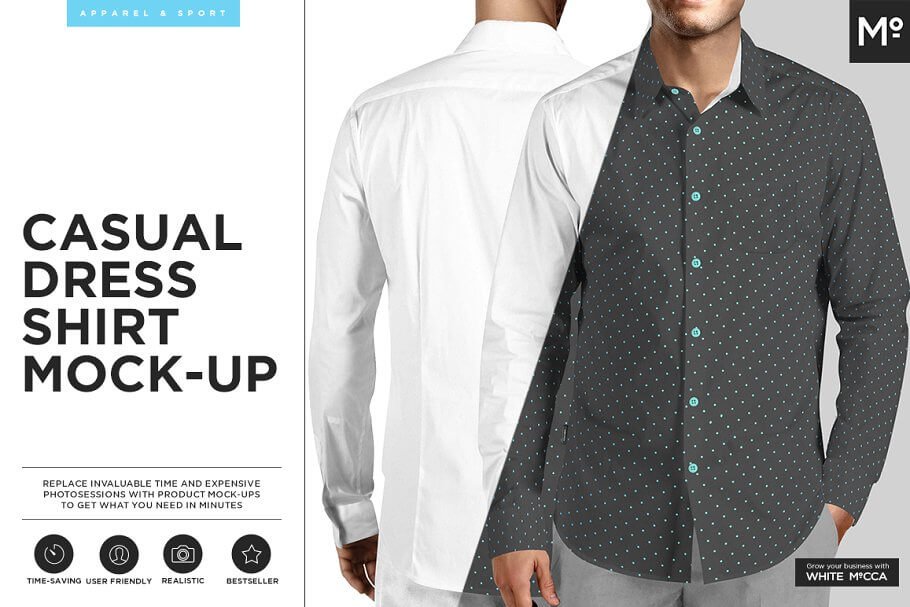 Download 18+ Free Stunning Collar Shirt Mockup PSD Template
