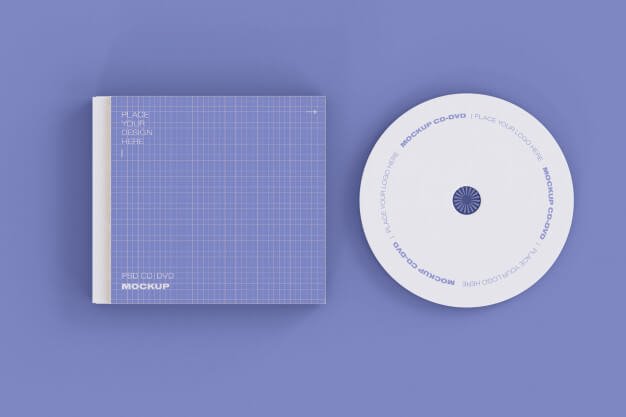 Cd and case mockup Free Psd (1)