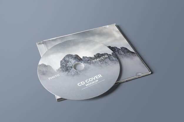 Cd dvd cover mockup Premium Psd (1)