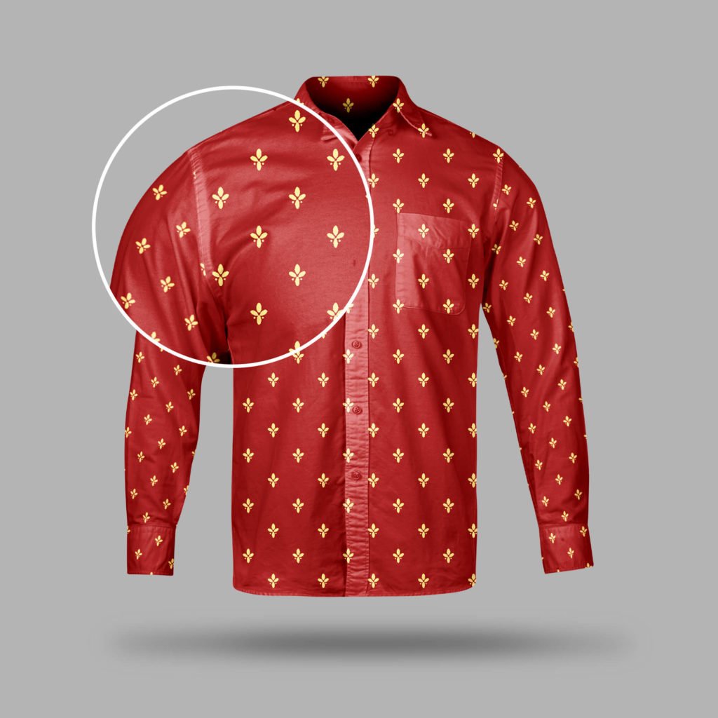 Close Up Of a Free Collar Shirt Mockup PSD Template