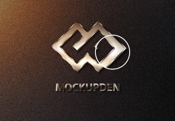 Free Steel Logo Mockup PSD Template - Mockup Den