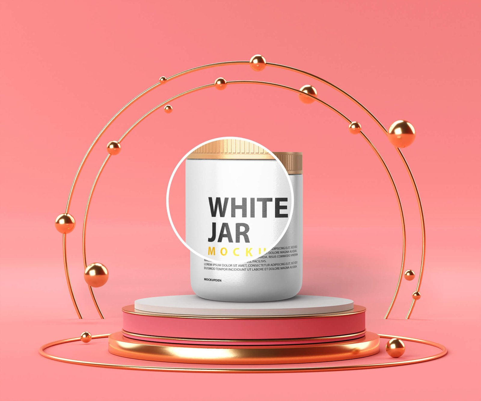 Free White Jar Mockup PSD Template - Mockup Den