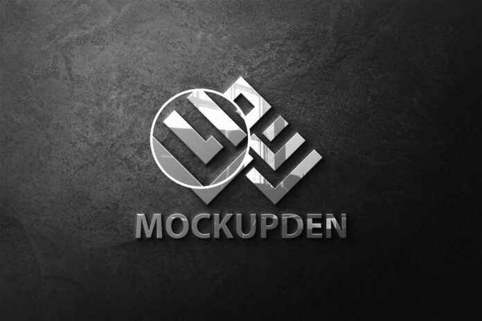 Free Metal Logo Mockup PSD Template - Mockup Den