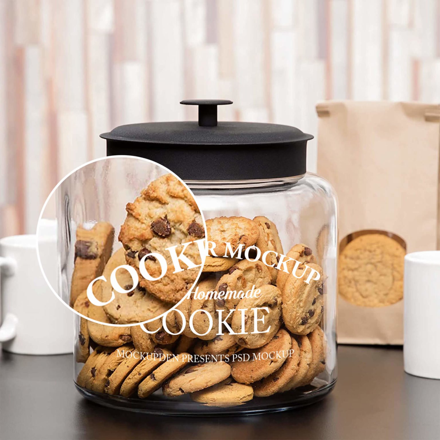 Download Free Cookie Jar Mockup PSD Template - Mockup Den