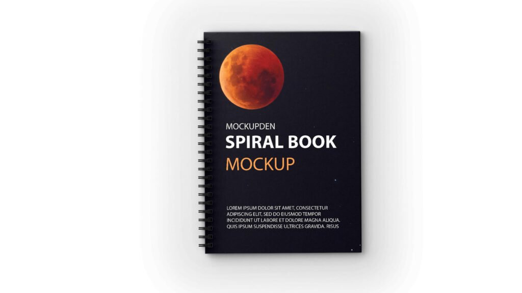 Desgin Free Spiral Book Mockup PSd Template