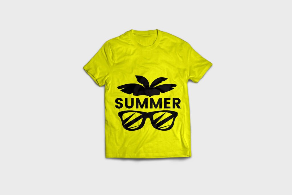 Free Yellow T Shirt Mockup PSD Template - Mockup Den