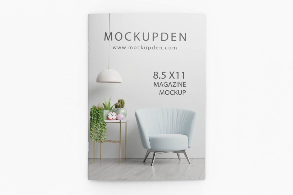 Design Free 8.5 x11 Magazine Mockup PSD Template