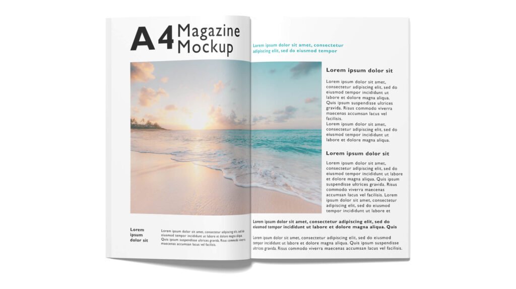 Design Free A4 Magazine Mockup PSD Template