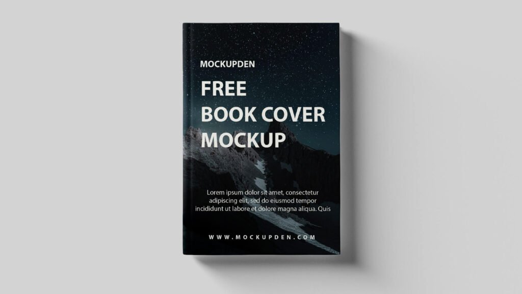 Design Free Book Cover Mockup PSD Template