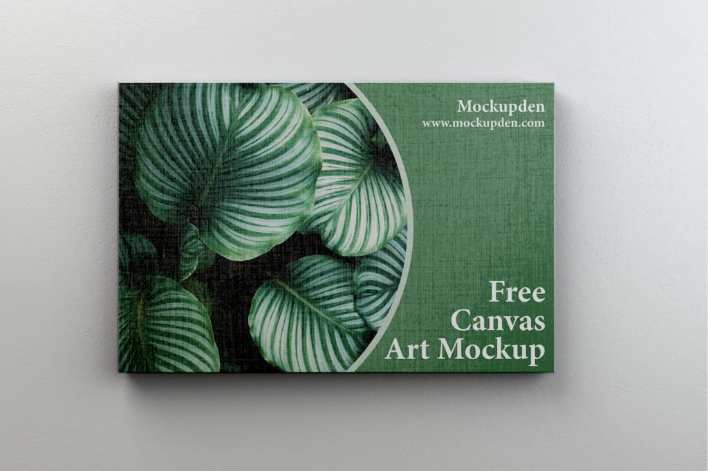 Design Free Canvas Art Mockup PSD Template