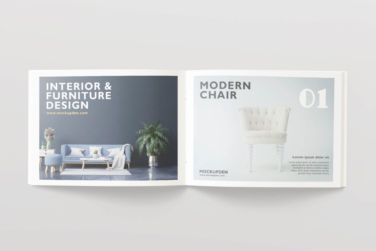 Free Furniture Catalog Mockup PSD Template Mockup Den