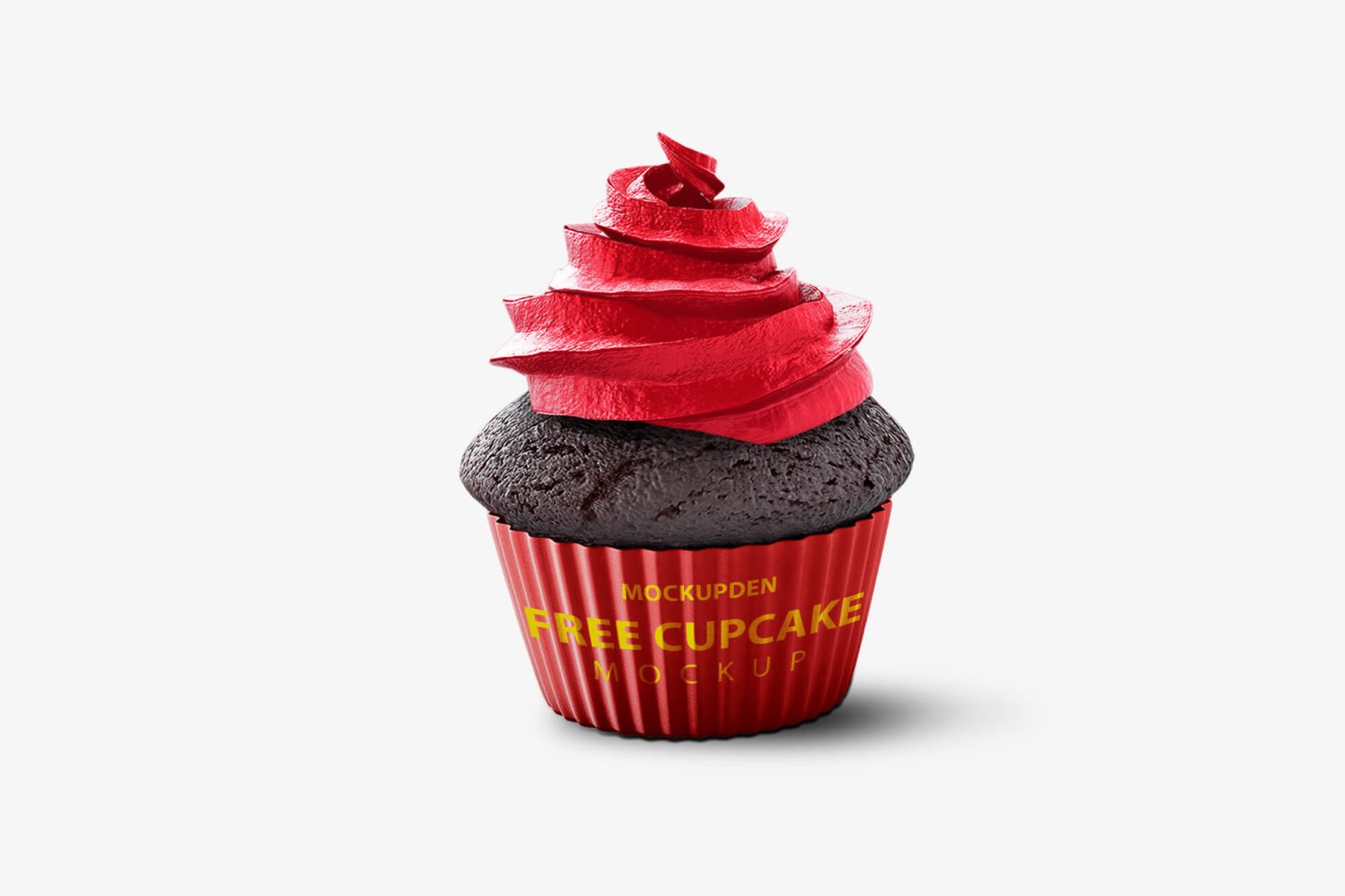 Download Free Strawberry Cupcake Mockup PSD Template - Mockup Den