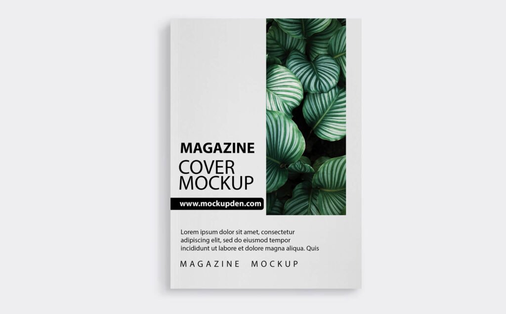 Editable Free Magazine Cover Mockup PSD Template