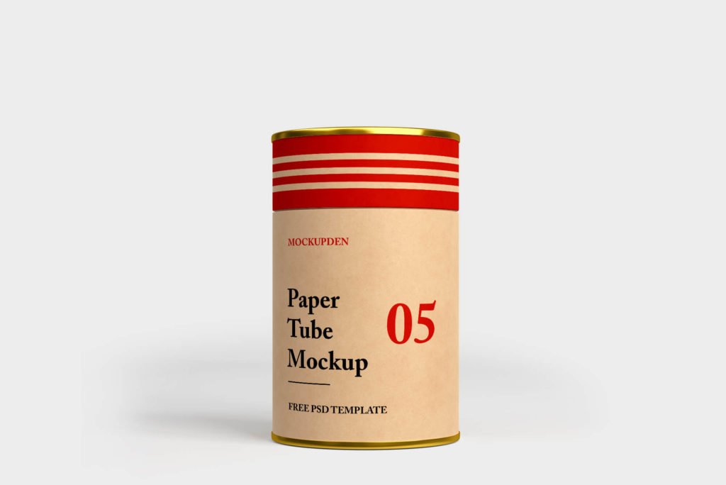 Design Free Paper Tube Mockup PSD Template