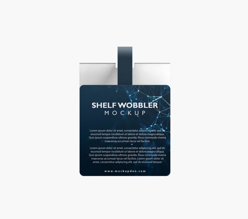 Design Free Shelf Wobbler Mockup PSD Template