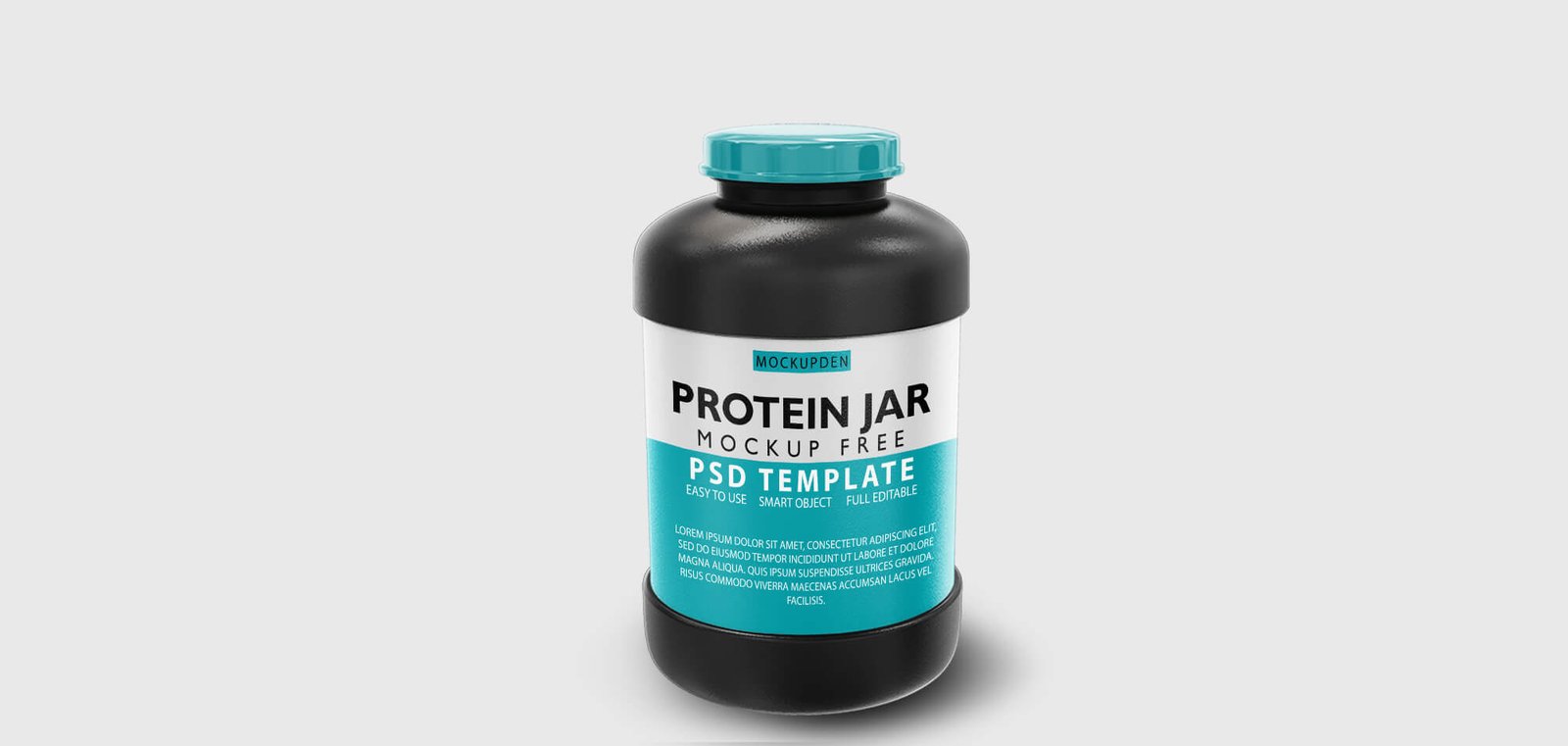 Download Free Protein Jar Mockup Free PSD Template - Mockup Den