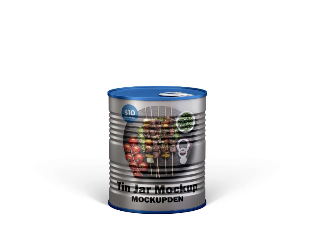 Design Tin Jar Mockup PSD Template