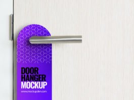 Door Hanger Mockup Free Mockup PSD Template