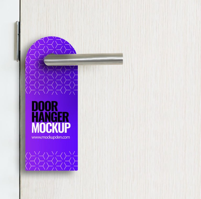 Door Hanger Mockup Free Mockup PSD Template