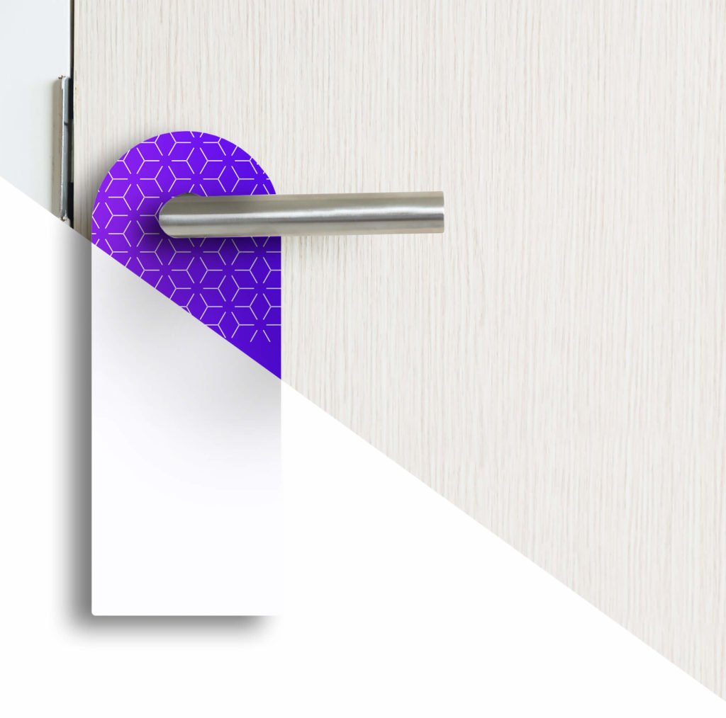 Editable Door Hanger Template from mockupden.com