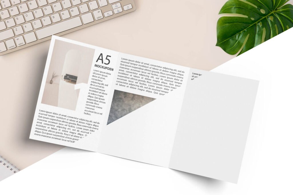 Editable Free A5 Booklet Mockup PSD Template