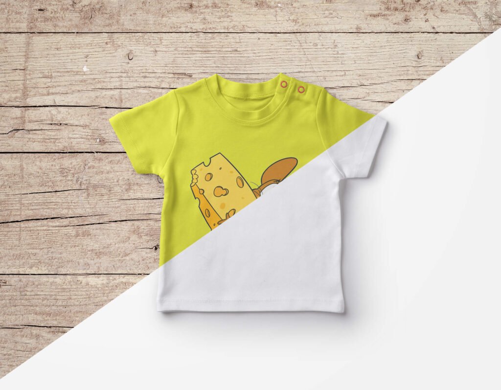 Editable Free Baby T Shirt Mockup PSD Template