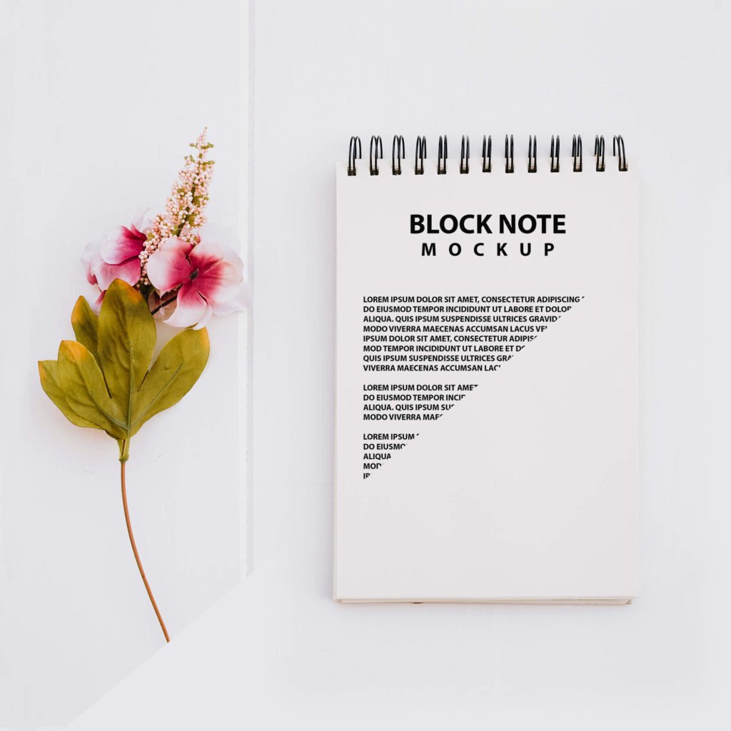 Editable Free Block Note Mockup PSD Template