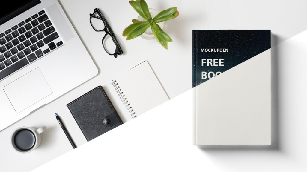 Editable Free Book Cover Mockup PSD Template